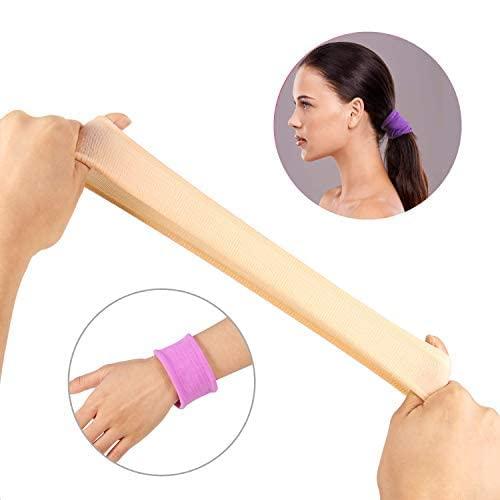 EBOOT 20 Pieces Large Cotton Stretch Hair Ties Bands Rope Ponytail Holders Headband for Thick Heavy or Curly Hair, 6.5 cm in Diameter (Multicolor)