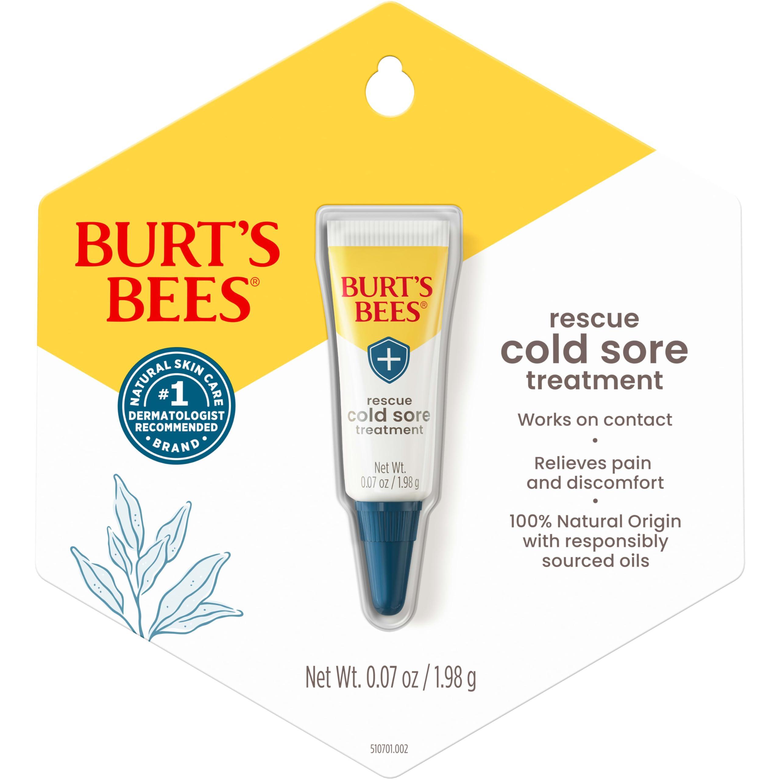 Burt's Bees Burt's Bees Cold Sore Treatment with Rhubarb and Sage Complex, 0.07 Ounce (Pack May Vary)