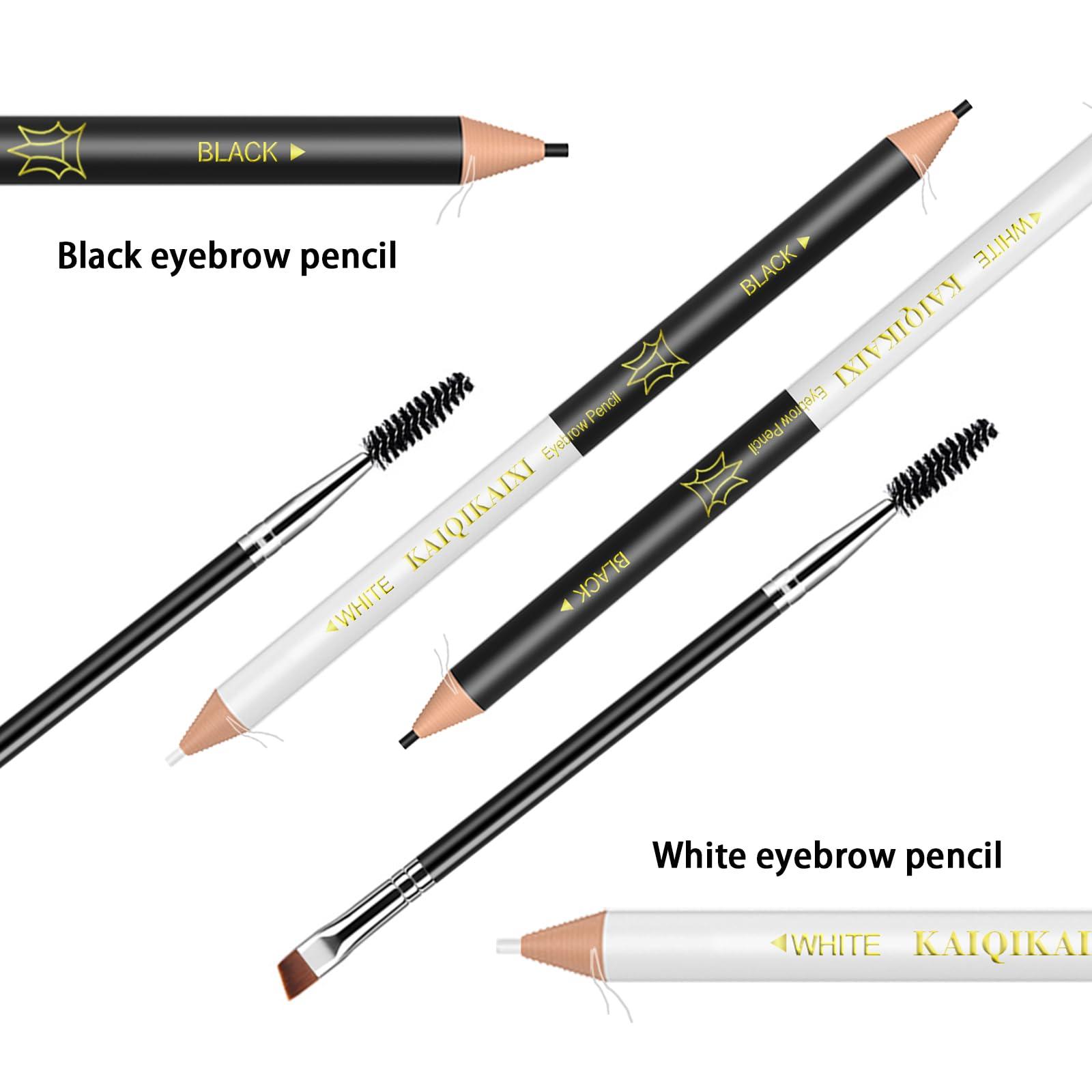 KAIQIKAIXI Eyebrow Pencil, Waterproof Professional Makeup Micro Brow Pencil,Eyebrow Pencil Case With Double Head And Eyebrow Brush Ultra Fine Hard Pen Refill