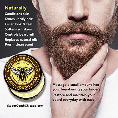 Sweet Comb Chicago Sweet Comb Chicago: Beeswax Beard Conditioner, Strong Hold for Your Beard, Strengthens & Softens Beards & Mustaches - Leave in Conditioner Wax for Men