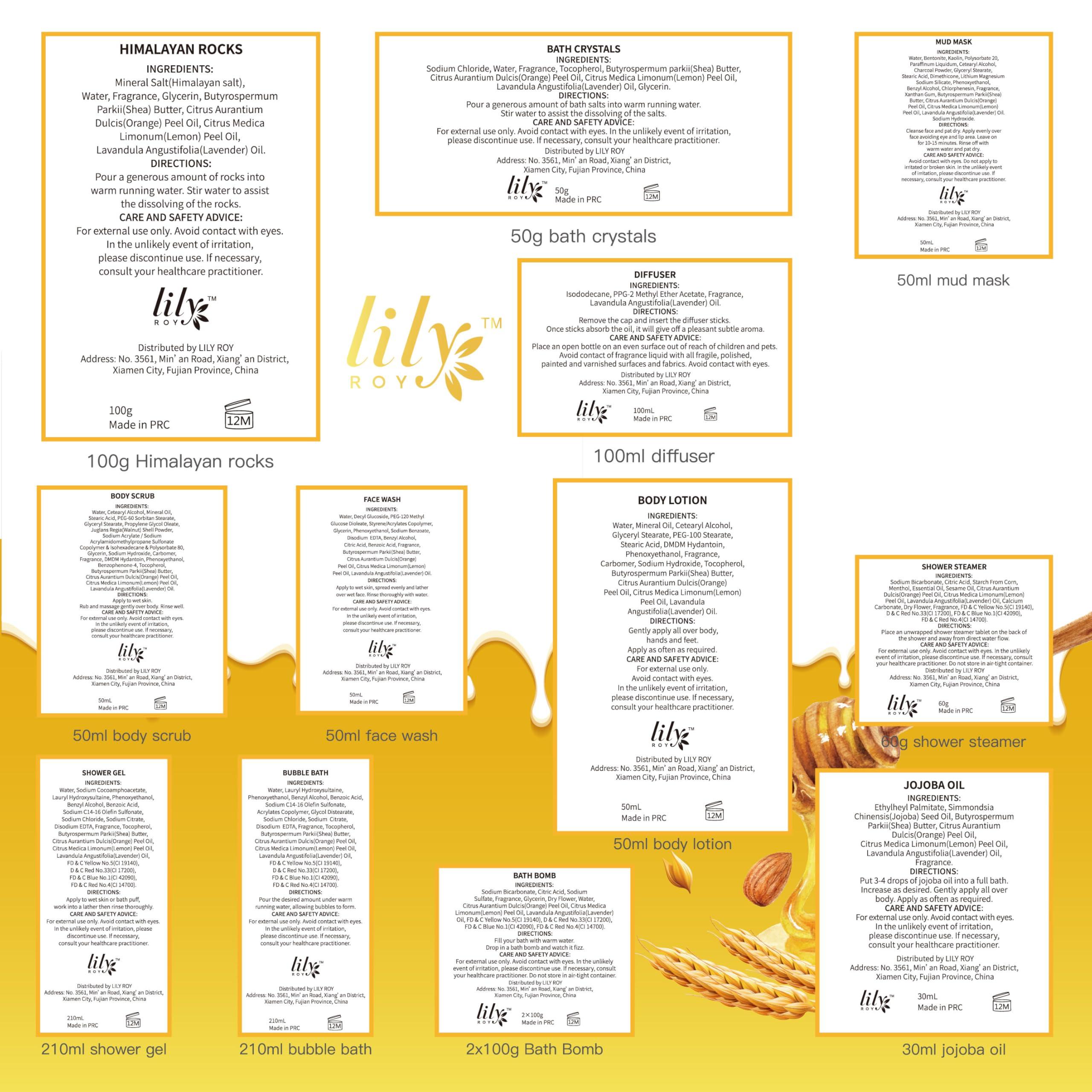 LILY ROY LILY ROY Perfumes Spa Gift Baskets Set Spa Bath Gift Set Bath and Body Gift Basket Set for Women and Men 18 Pcs Gifts Basket Set Spa Kit Christmas Birthday Gifts Set for Fathers Day Mothers Day