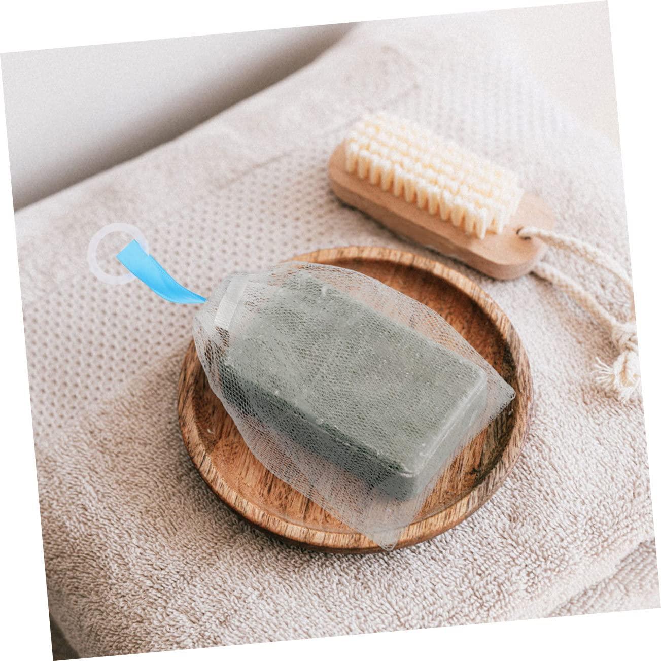 Housoutil Housoutil 6 Pcs Foaming Net Dispenser Soap Holder Soap Mesh Holder Soap Sleeve Giant Wands Small Mesh Bags Drawstring Travel Soap Case Leakproof Small Soap Bag Acid Soap White or