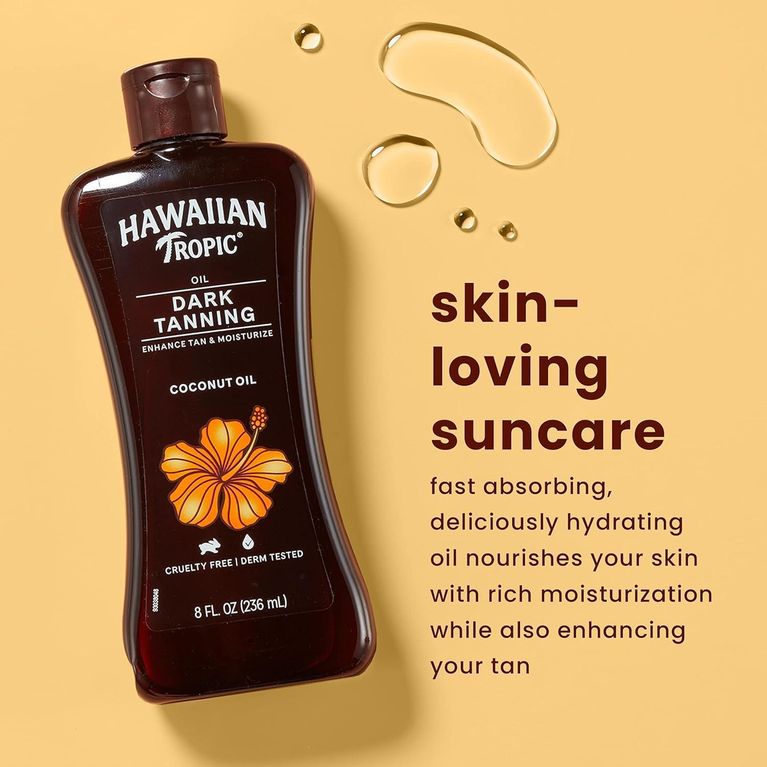 Hawaiian Tropic Hawaiian Tropic Dark Tanning Oil Original - 8 oz, Pack of 4