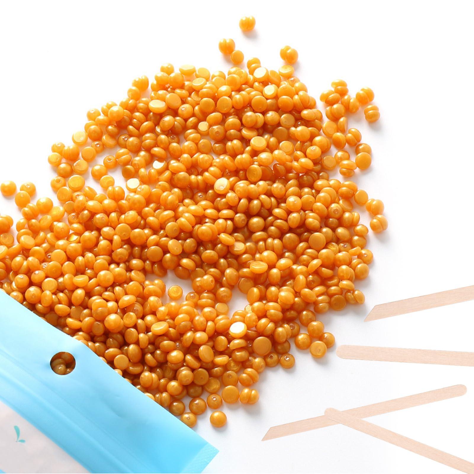 Pumwoy 300Pcs Wooden Wax Stick Small Wax Applicator Sticks for Face,Eyebrow,Lip,Nose,Finger,Small Wax Stick for Hair Removal(Slanted and Round)