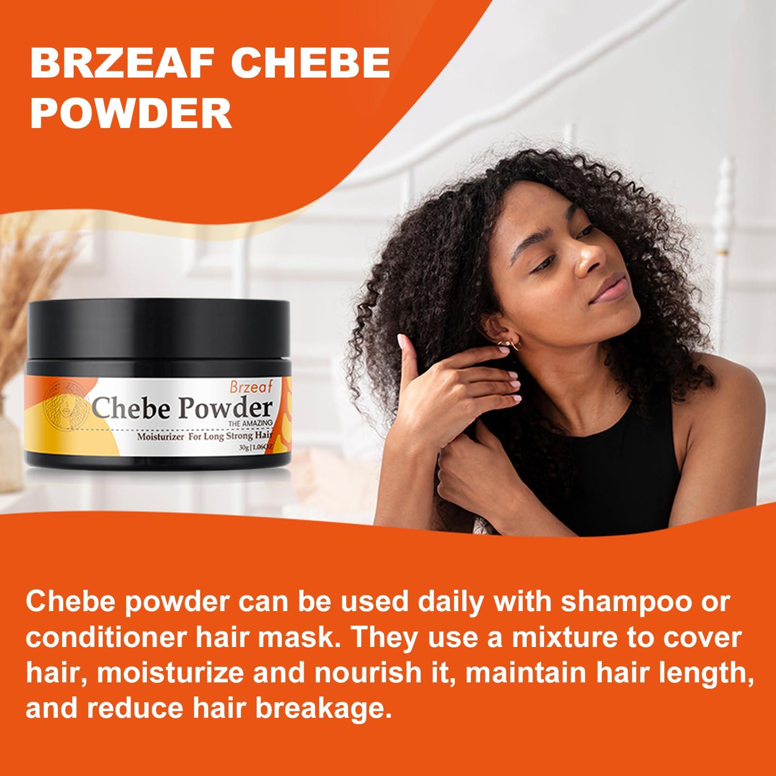 Brzeaf Brzeaf African Organic Chebe Powder Promotes Hair Growth - Super Moisturizing, Deter Hair Breakage & Deep Conditioning - 100% Natural ingredients