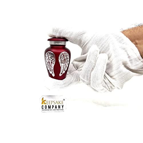 KEEPSAKE COMPANY Red Small Urn for Ashes, Mini Urns for Human Ashes, Cremation Keepsakes for Ashes, Small Keepsake Urns for Human Ashes, Decorative Ash Urn, Ash Holders for Human Ashes (Set of six/6) from Keepsake Co