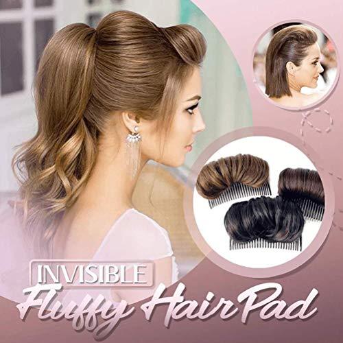 Zerone 1pc Volume Up Hair Base, Hair Accessories Bump It Up Hairstyle Clip Bun Maker for Women, Volume Insert Hair Bump Up Tool for Short Long Hair DIY (Light Brown)