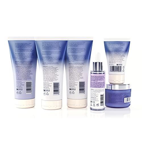 White Hot White Hot Ultimate Collection, hair care products to brighten, add gloss & shine to white and grey hair, purple shampoo, banishes yellowy tones