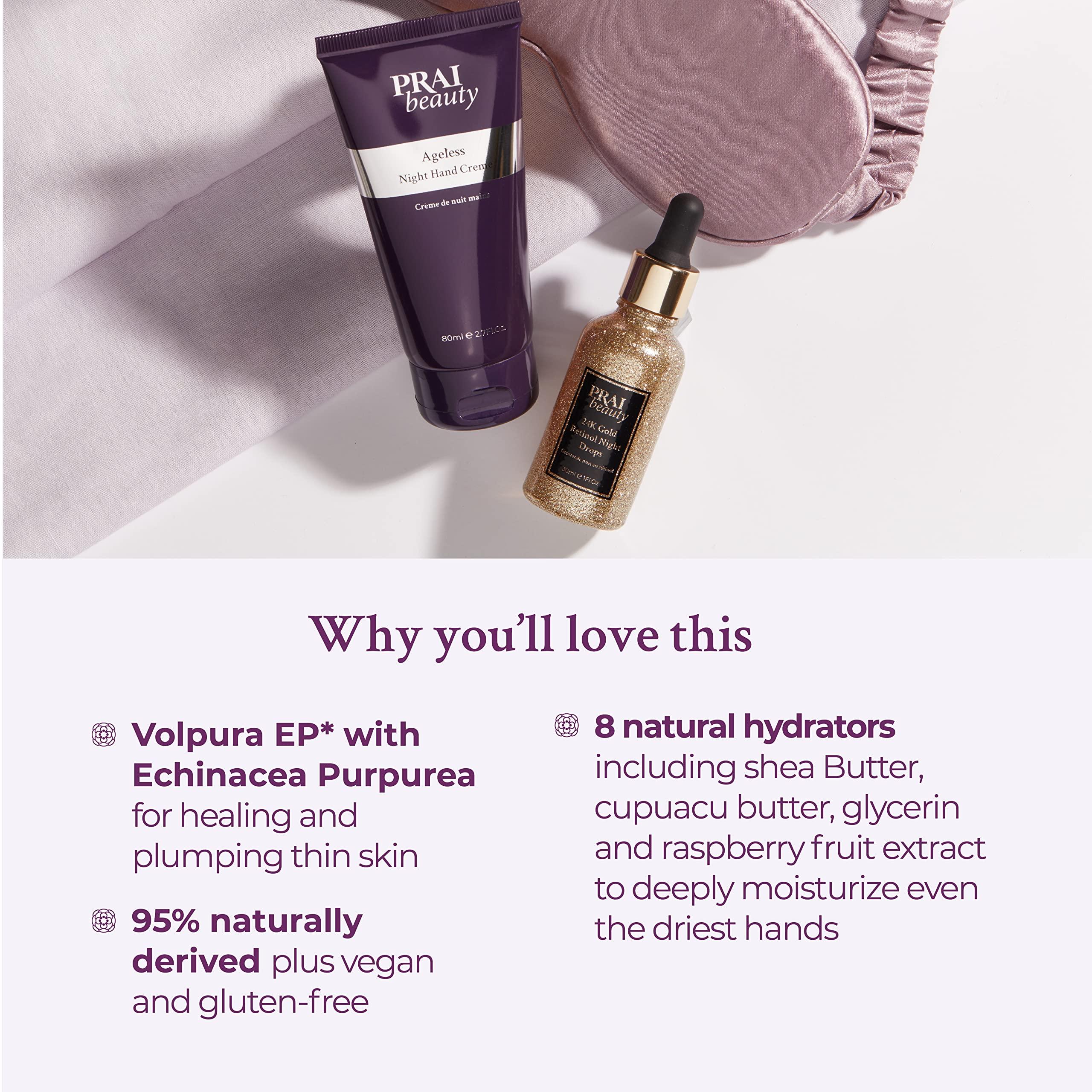 PRAI PRAI Beauty Ageless Hand and Arm Treatments, Anti-Aging and Nourishing Hand Cream, Hand Cream for Dry Cracked Hands, Paraben-Free, Vegan, Gluten-Free, 2.7 Fl Oz