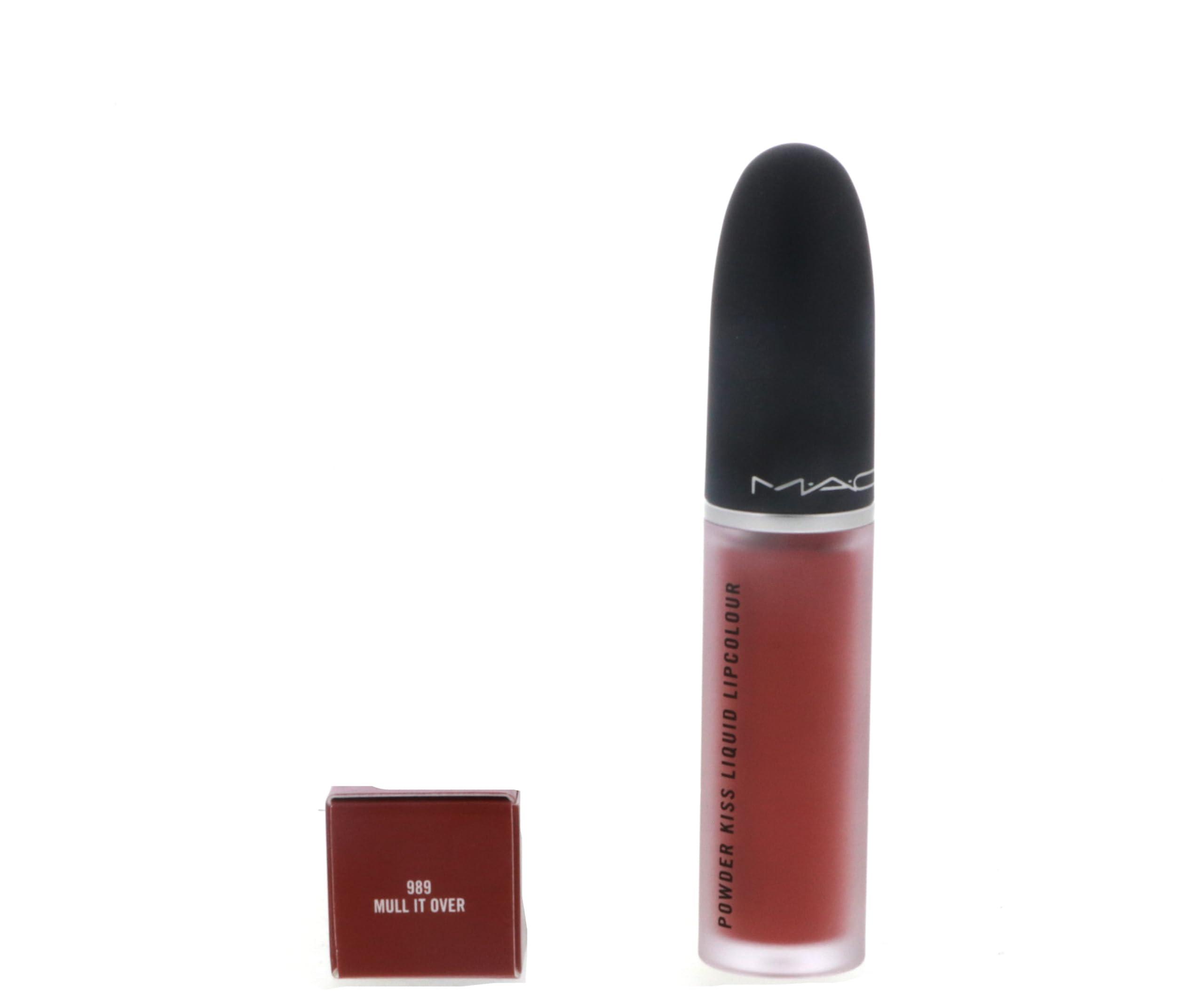 M.A.C. MAC Powder Kiss Liquid Lipcolour Lipstick - 989 Mull It Over (Dirty Peach) - 0.17 fl oz / 5 mL