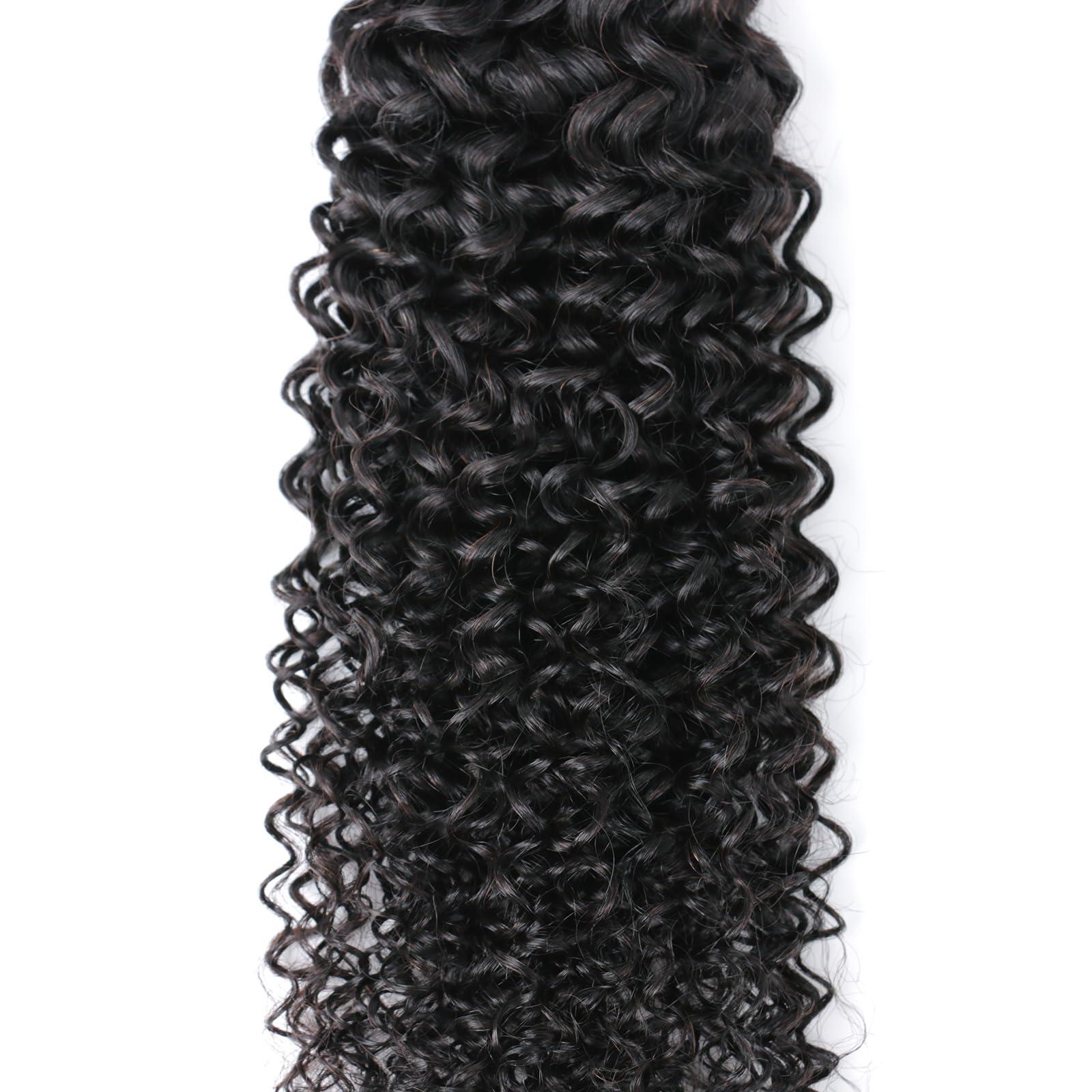 huarisi 18 Inch Curl One Bundle Weave Huamn Hair Curly Bundles Brazilian Hair Weave 100% Unprocessed Virgin Hair Extensions