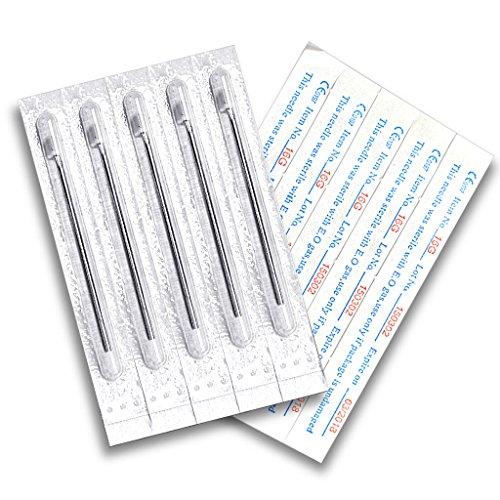 BodyJewelryOnline 5PCS Piercing Needles 12G 316L Surgical Steel Disposable Sterile Hollow Piercing Needles Ear Nose Belly Nipple Tongue Lip Body Piercing Needles 12 Gauge