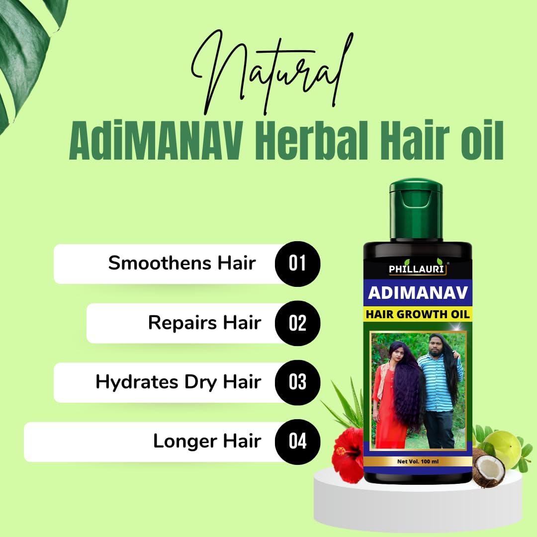 Phillauri Phillauri Adivasi Hair Oil | hair oil for dandruff control | hair oil for hair growth | for hair fall Control | with Rosemary Oil, Castor Oil, Argan Oil, Raw Batana Oil (Pack Of 5)