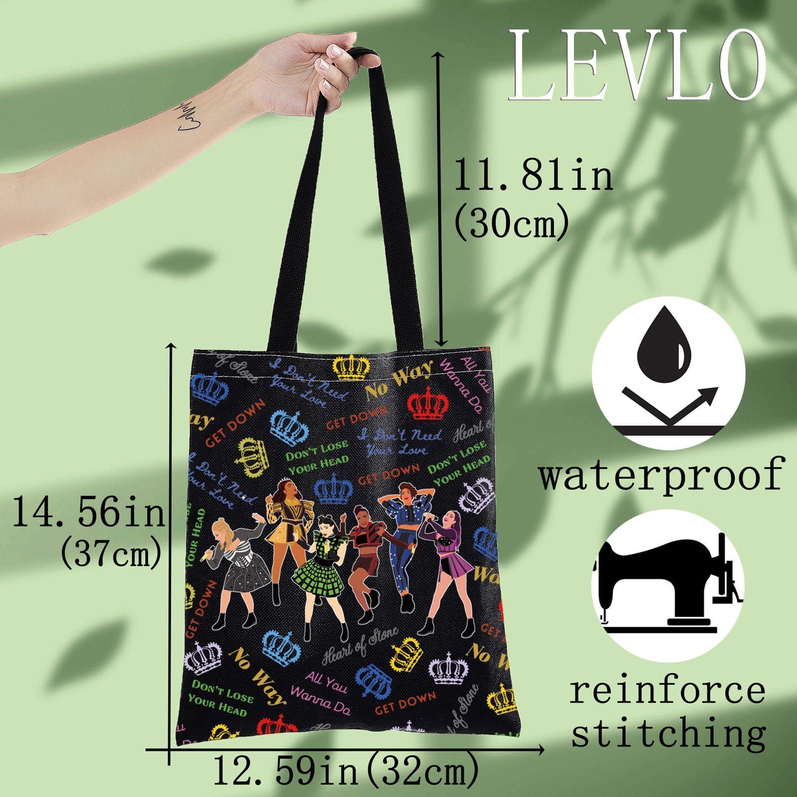 LEVLO LEVLO Broadway Queen Cosmetic Make Up Bag Gift For Musical Theater Lover Six Queen Musical Make Up Zipper Pouch Bag For Wome (Six Queen F BT)