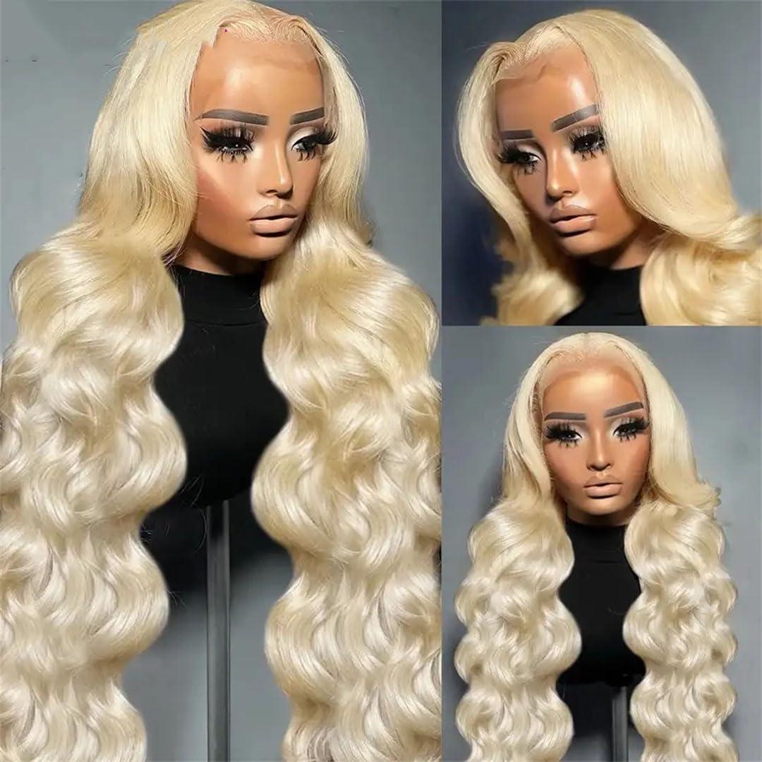 Generic 613 Blonde Lace Wigs Body Wave 13X4 Lace Front Human Hair Wigs For Black Women