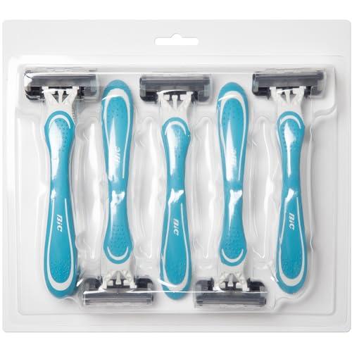 BIC BIC EasyRinse Sensitive Anti-Clogging Men's Disposable Razors, Clinically Proven for Sensitive Skin, Shaving Razors With 4 Blades, 6 Count