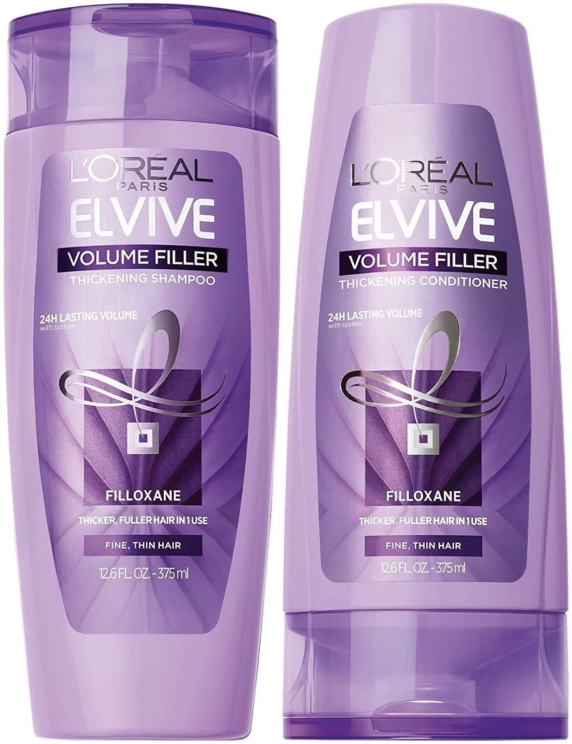 L'Oreal Paris L'Oreal Paris Elvive Volume Filler Thickening Shampoo and Conditioner Set, 12.6 Ounce Each