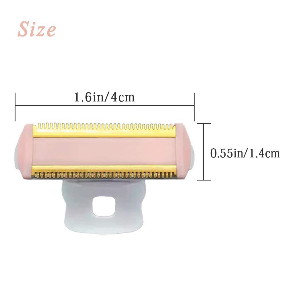 INVODA 6PCS Shaver Replacement Heads Compatible with Perfect Finishing Touch Flawless Body Rechargeable Ladies Shaver Blades (Shaver Head 6PCS + Velvet Bag + 2 Brushes)