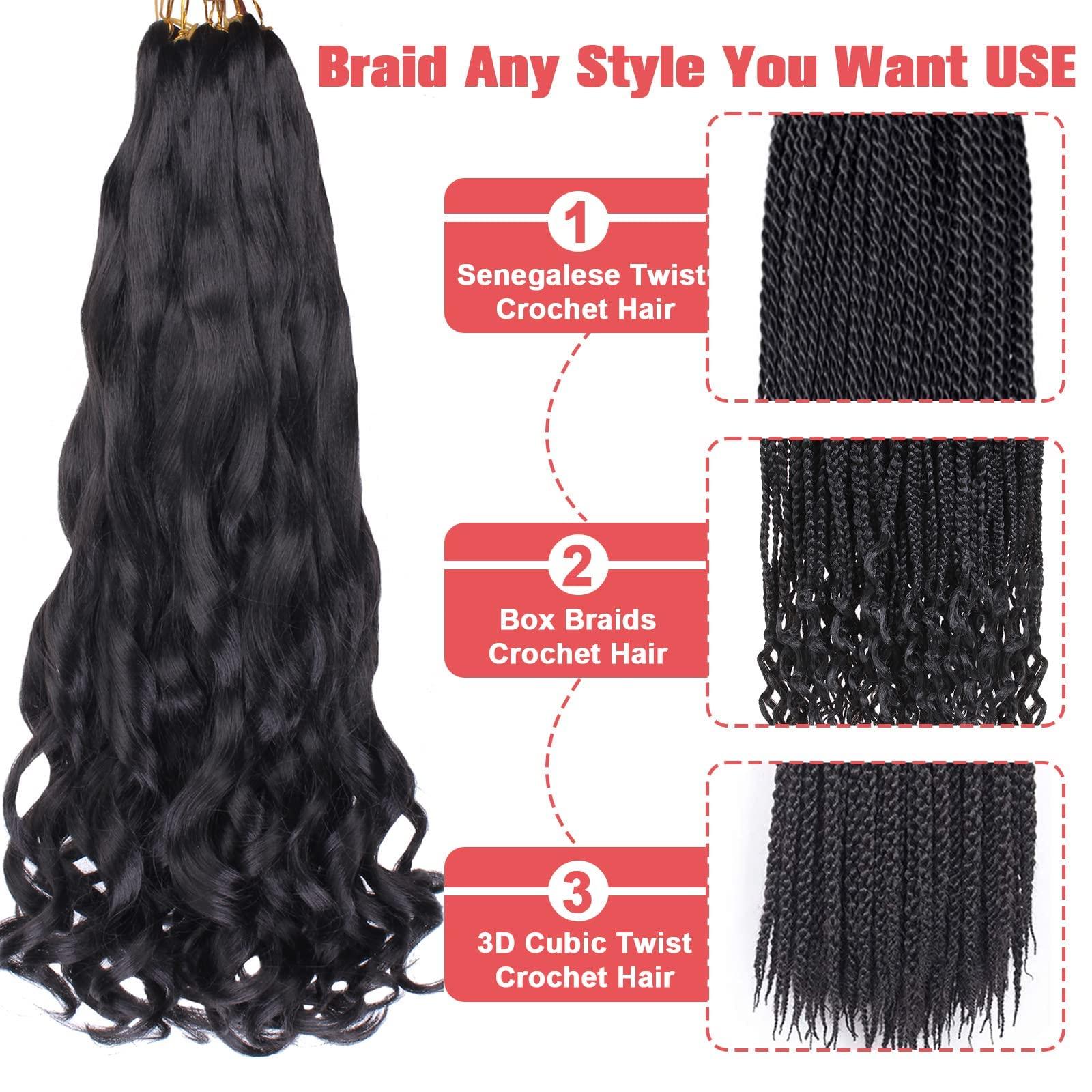 XTREND Xtrend 30 Inch French Bouncy Curly Braiding Hair 8 Packs Pre Stretched Loose Wave Bouncy Braiding Hair For Spanish Women Curly Braiding Hair Synthetic Crochet Braids Hair Extensions30 Inch,T30#
