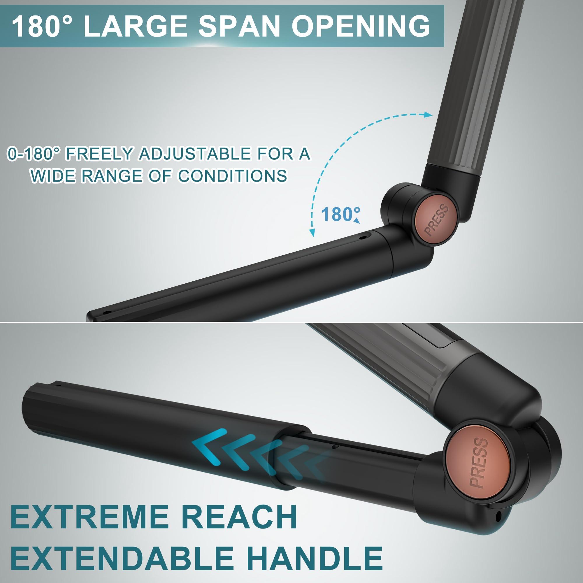 Hatteker Hatteker Upgraded Mens Electric Back Shaver Body Grooming kit Body Trimmer Facial,Arm,Chin Beard Trimmer Cordless Hair Clipper with Adjustable Extension Handel Waterproof LED Display