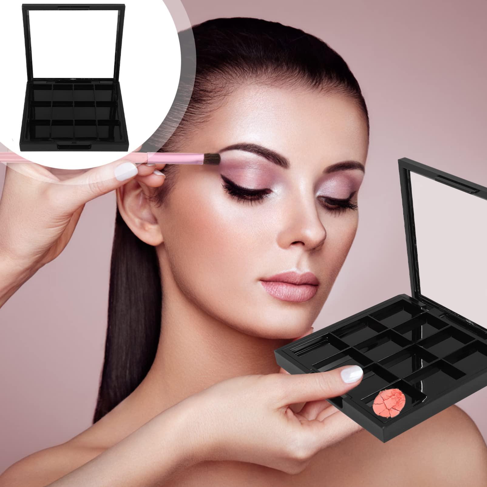 Beaupretty Beaupretty 1PC 12 DIY eyeshadow empty eyeshadow containers makeup eyeshadow compact eyeshadow case empty eye shadow pallet loose powder organizer eyeshadow pallets travel disk make up