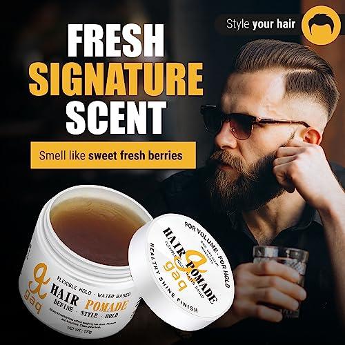 G GAQ Gaq Hair Pomade (medium hold) Flake Free, Sweet berries Scent,