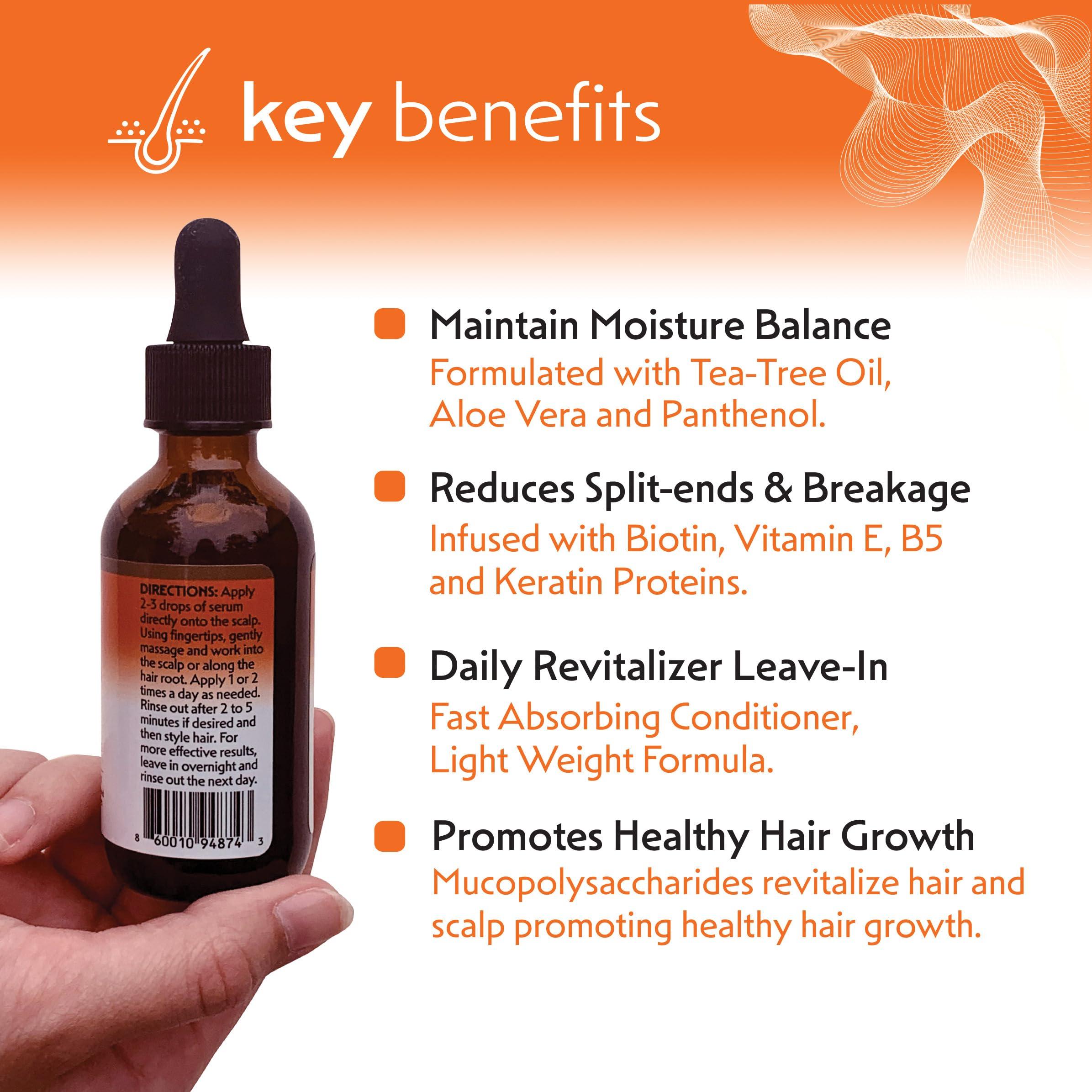 NetWurks Hair & Scalp Regrowth Bundle, Restores Scalp Health & Promotes Hair Growth, Shampoo 8oz & Regrowth Oil 2oz with Biotin, Netwurks