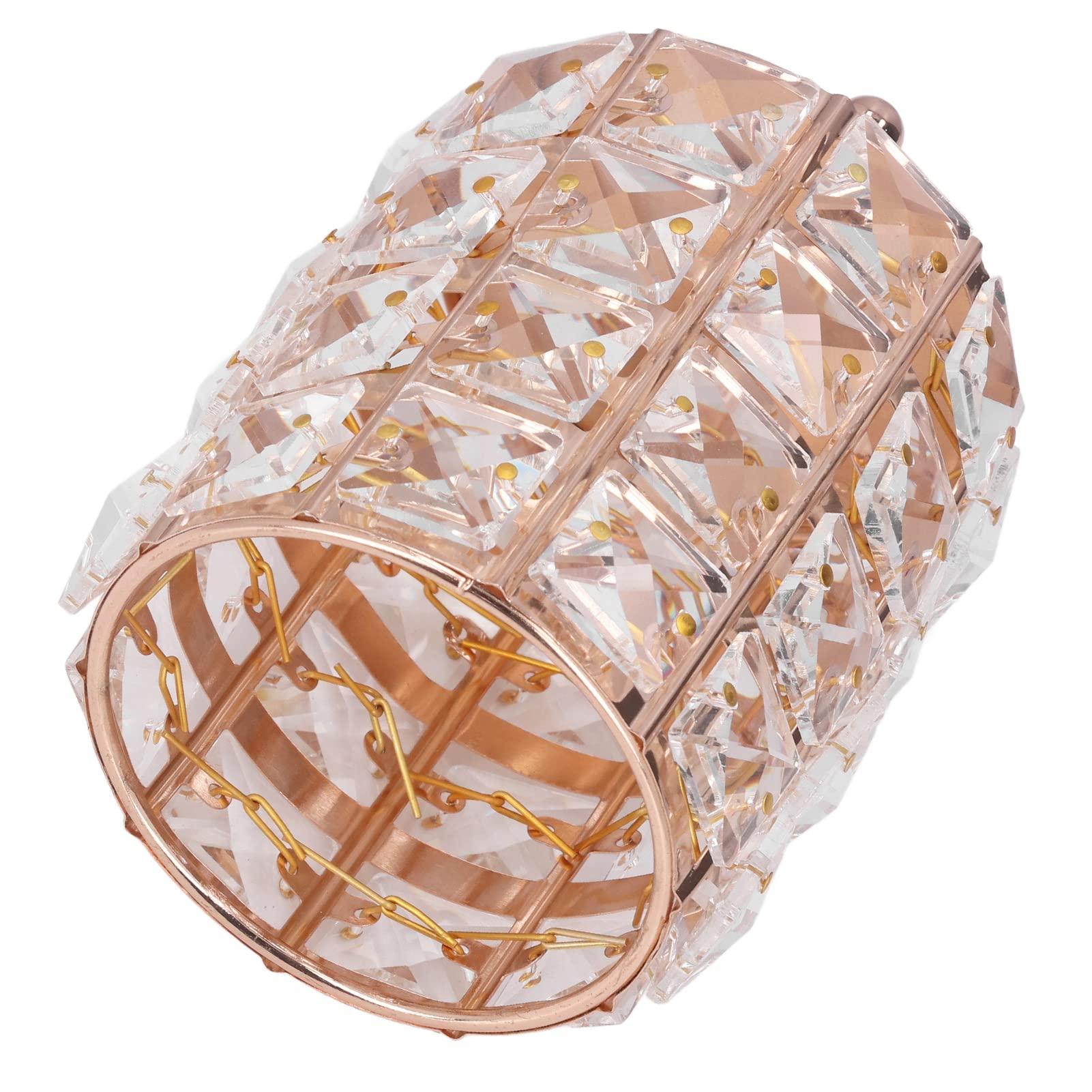 CHEOTIME CHEOTIME Makeup Brush Holder Organizer Golden Crystal Bling Personalized Gold Comb Brushes Pen Pencil Storage Box Container (Gold)