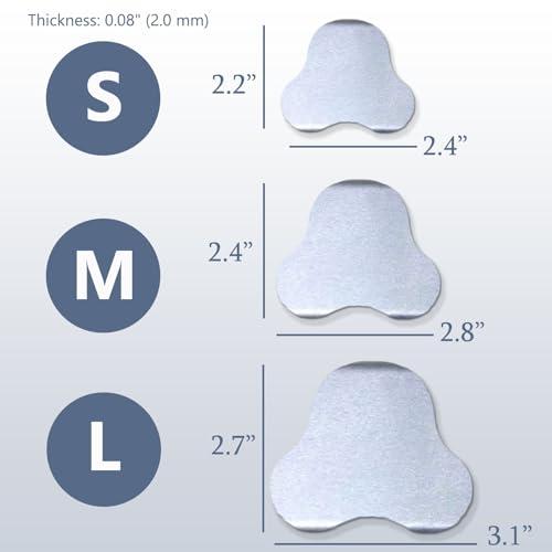 MUROCEA MUROCEA Aluminum Nasal Splints, External Nose Support Protector for Rhinoplasty Septoplasty Sur-gery, Nose Brace Fracture, ENT, Orthopedic Immobilization, Sliver, 5PCS (M)