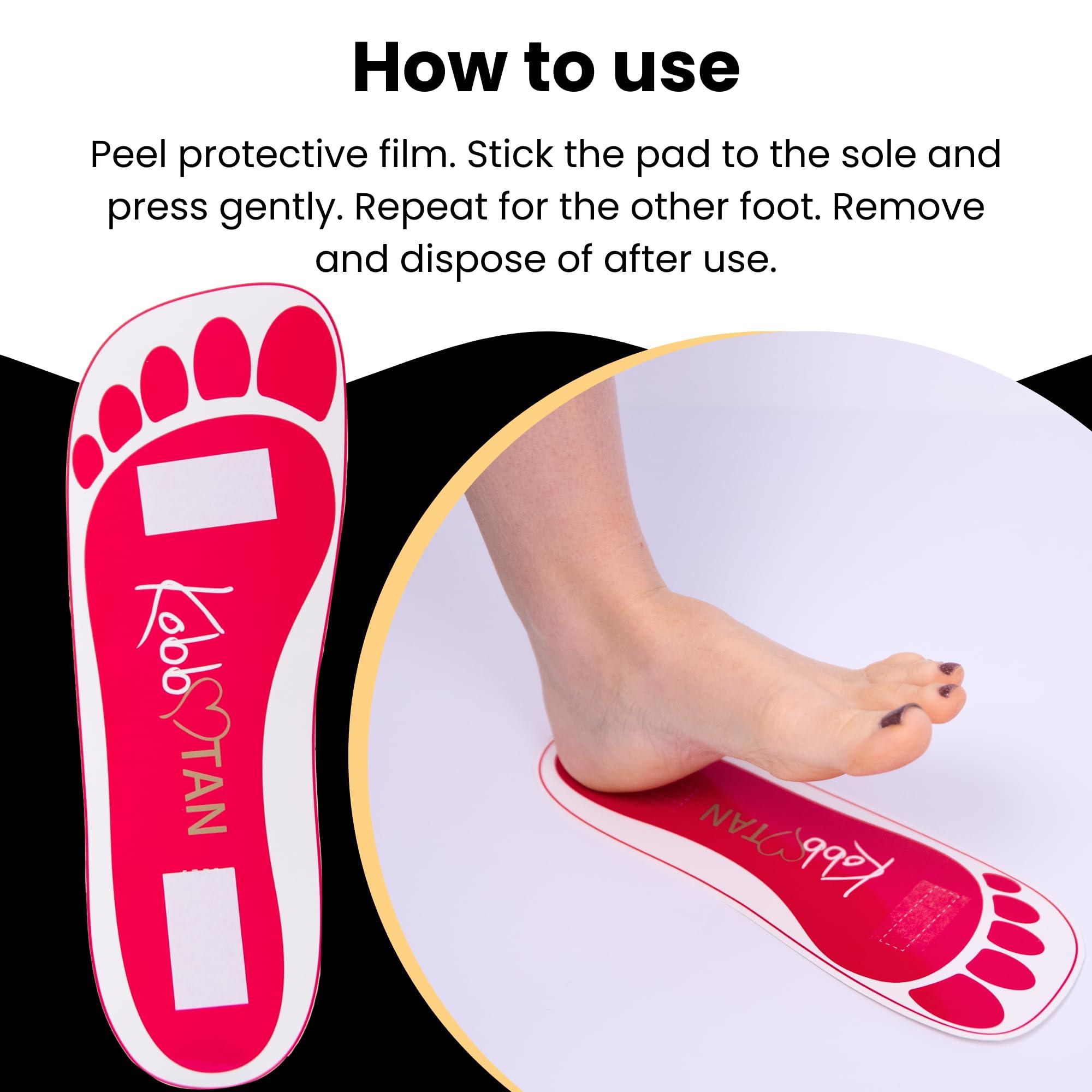 KobbTan 60 Pairs(120feets) Spray Tan Feet Pads For Sunless Spray Tanning in Pink