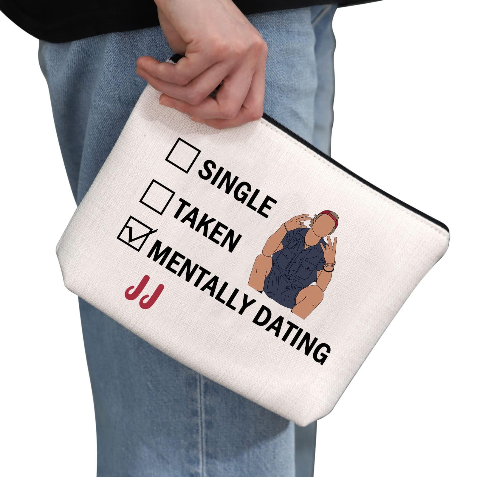 G2TUP G2TUP JJ Maybank Inspired Gift Dating JJ Maybank Makeup Bag Rudy Pankow Fan Cosmetic Bag Rudy Pankow Merch (JJ Maybank White Bag)