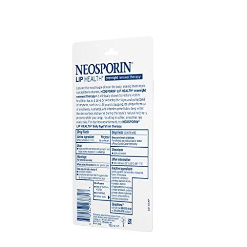 Neosporin Neosporin Lip Health Overnight Healthy Lips Renewal Therapy Petrolatum Lip Protectant, 0.27 Ounce (Pack of 1)