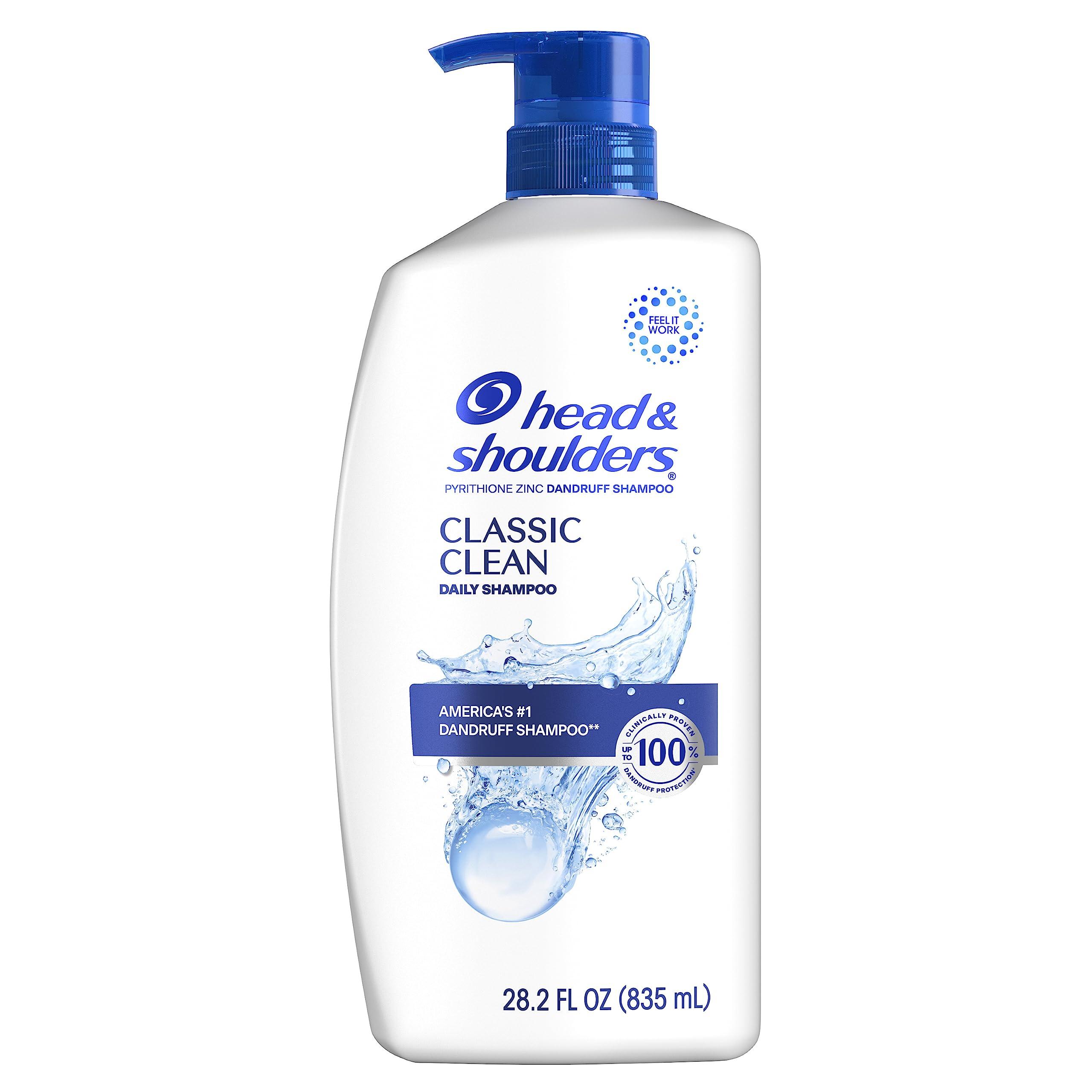 Head & Shoulders Head and Shoulders Dandruff Shampoo, Anti-Dandruff Treatment, Classic Clean for Daily Use, Paraben Free, 28.2 oz