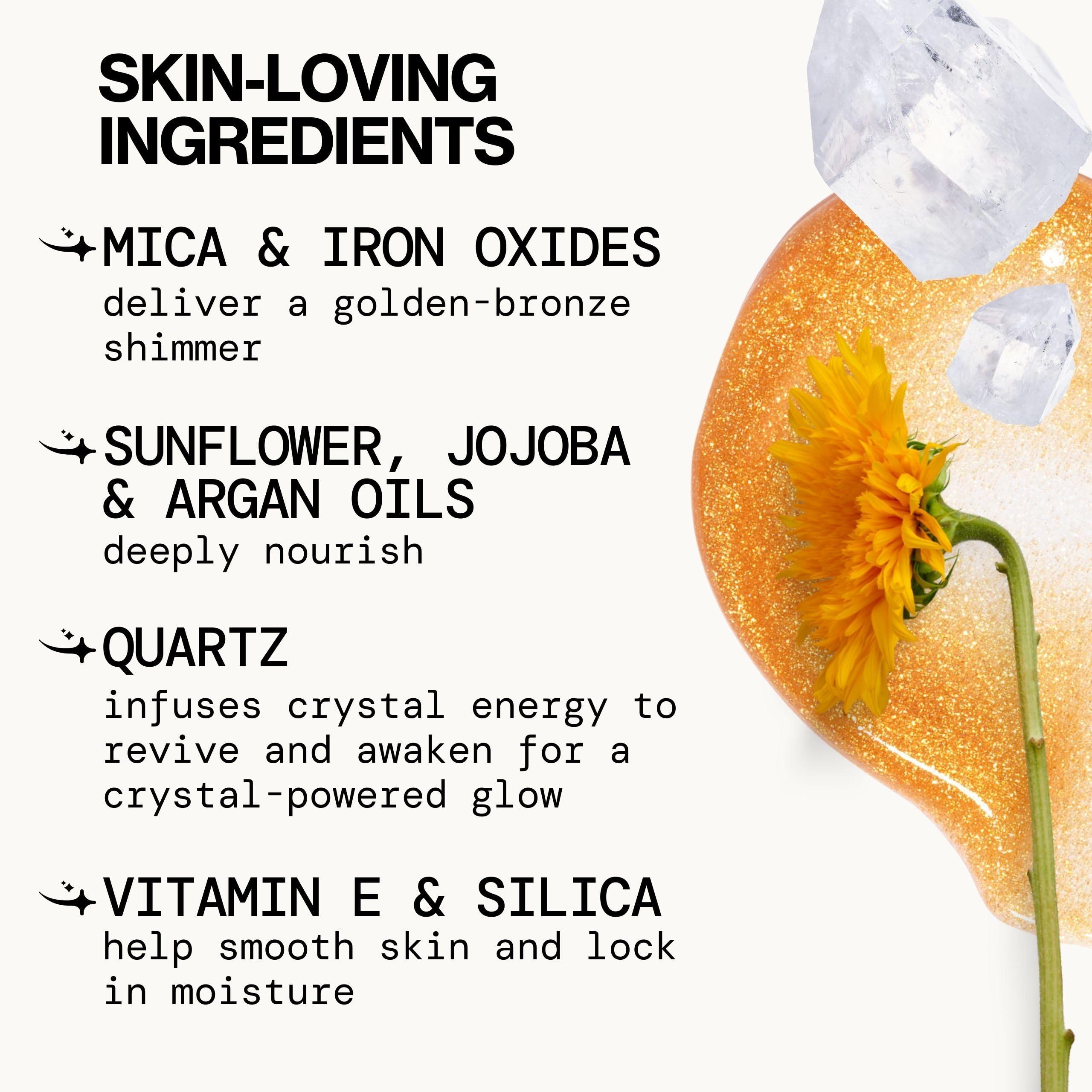 Pacifica Pacifica Bronzing Body Oil Crystal Bronze Shimmering Oil for Natural Sun-Kissed Glow, Hydrating Body Illuminator, Vanilla Coconut Scent, Vegan & Cruelty-Free, Clean Beauty, 4 fl oz