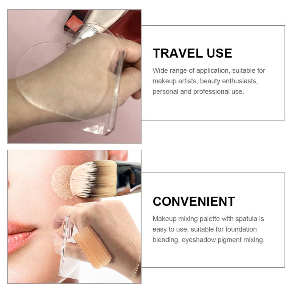 Beaupretty Beaupretty 3 Sets Heart Makeup Mixing Palette Art Nail Palette Foundation Blending Palette Acrylic Makeup Mixing Palette with Spatulas Makeup Mixing Tray