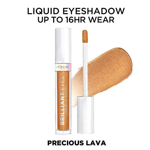 L'Oréal Paris L\'Oreal Paris Brilliant Eyes Shimmer Liquid Eye Shadow, Longwearing Lasting Shimmer, Crease Resistant, Flake-Proof, Precision Applicator, Quick Dry, Non-Greasy, Precious Lava, 0.1 oz.