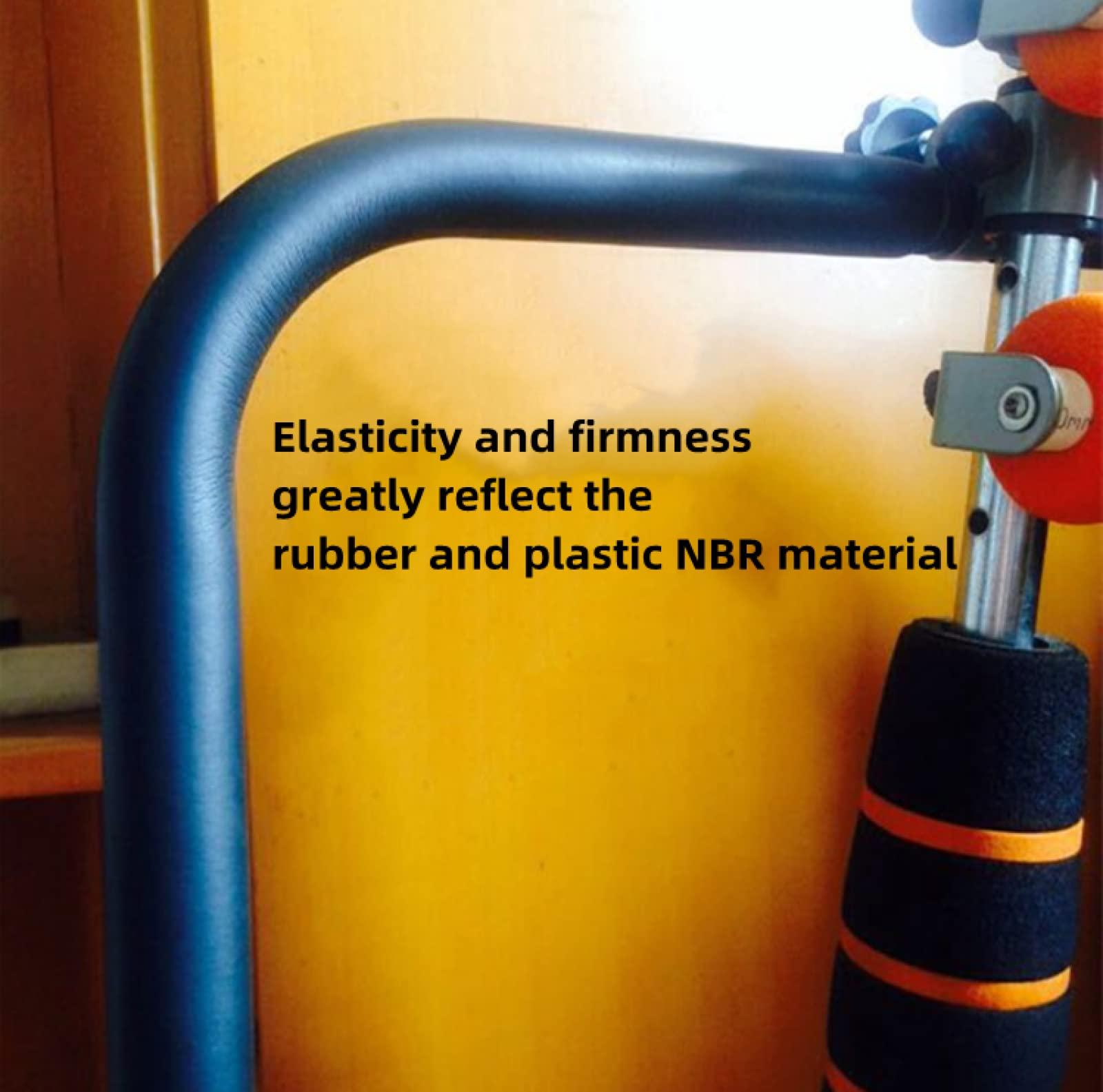 Ding&ng NBR High Density Sponge Tube Sleeve, Flame Retardant Foam Tube, Color Fitness Equipment Anti-Collision Foam Sleeve, 2m Long,Black 18mm*5mm