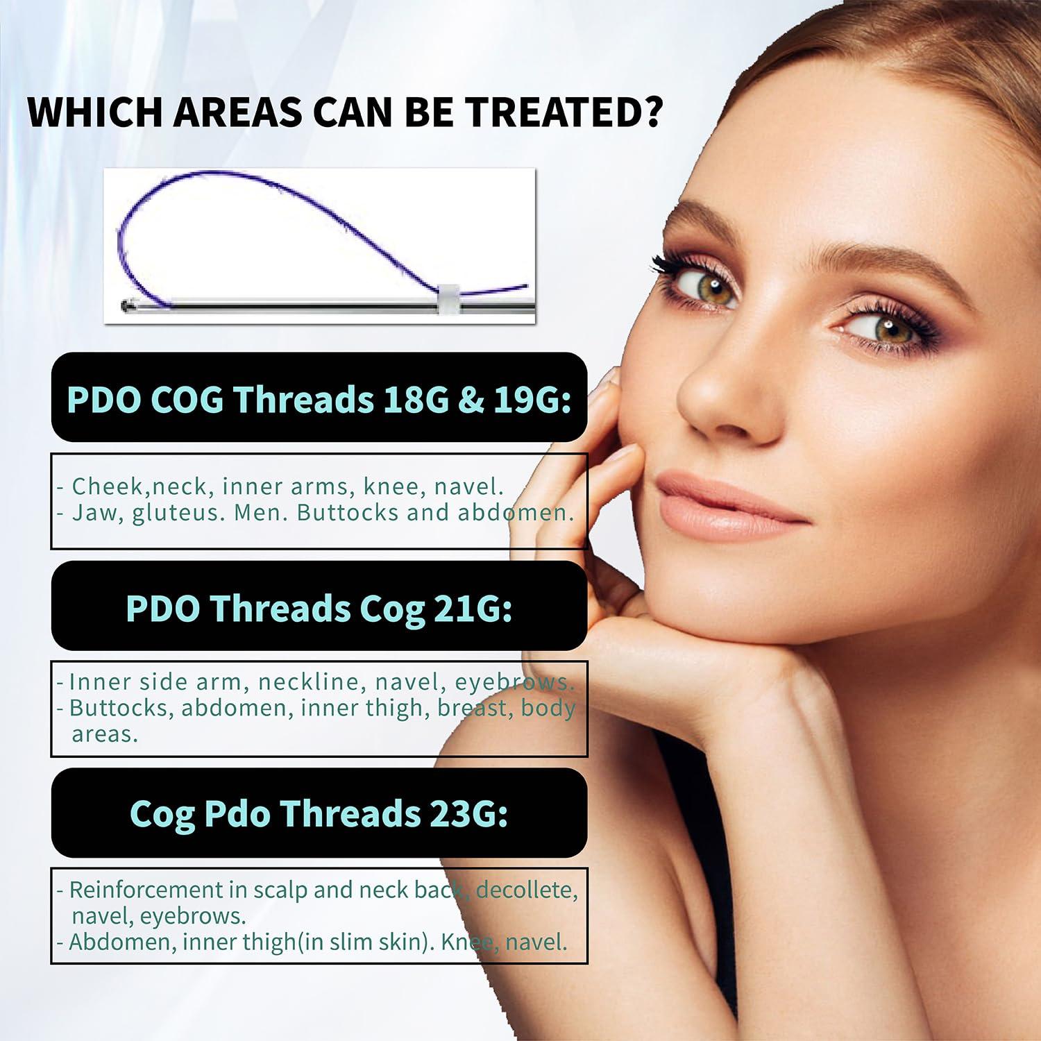 elves Elves 4D COG PDO Threads for Face Whole Body Lift B19G-100 / PDO Cog Threads Bidirectional Blunt-Type for Face Lift/10pcs