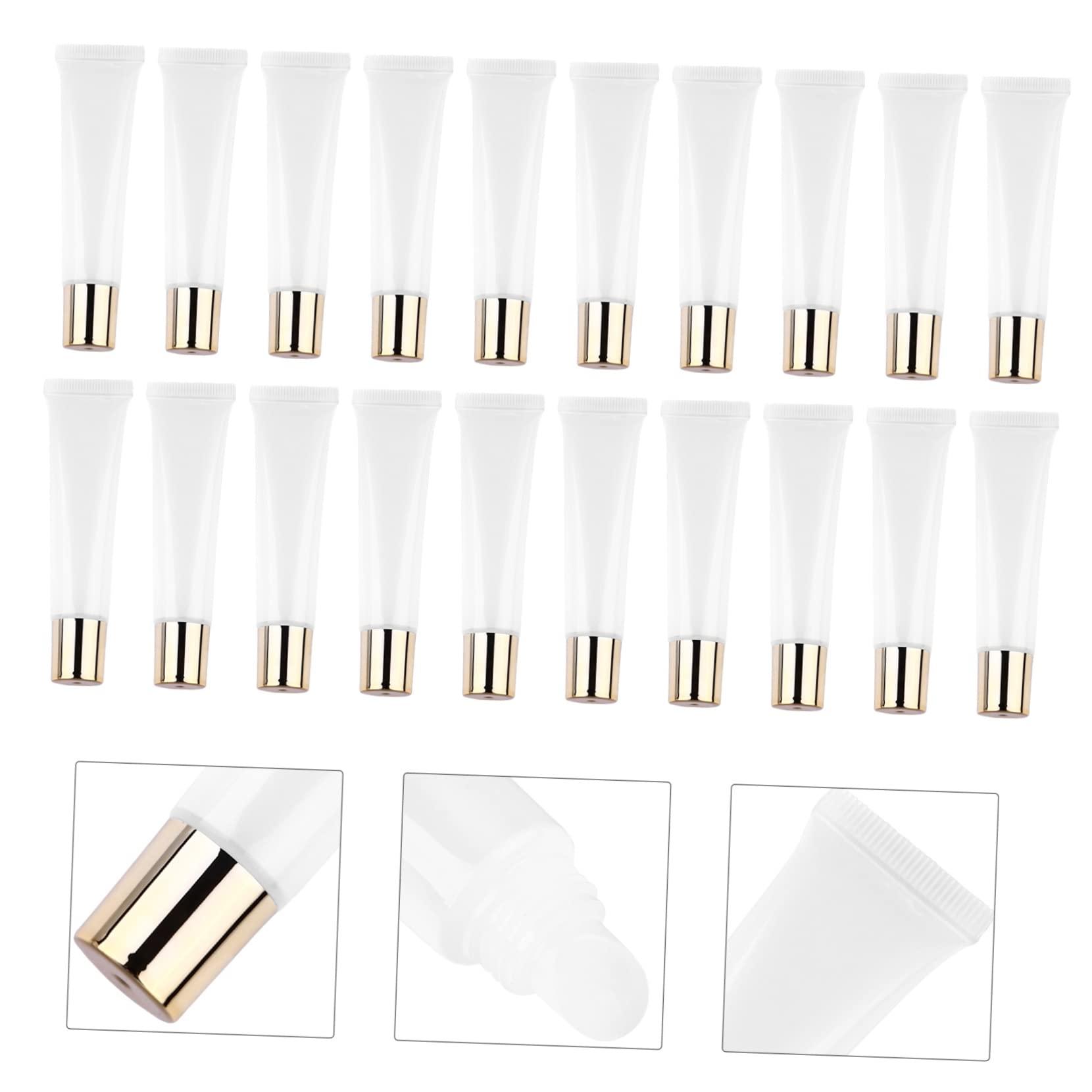 minkissy minkissy Create Your Own Lip Gloss 50pcs 15ml Empty Tubes Travel Size Reusable Gold Lip Gloss Containers