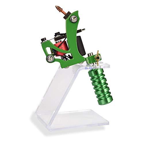 esowemsn 1PC Tattoo Gun Holder Tattoo Machine Stand Clear Acrylic Coil Tattoo Machine Holder Rack Stand Display Shelf Best for Salon Personal Use (hole)