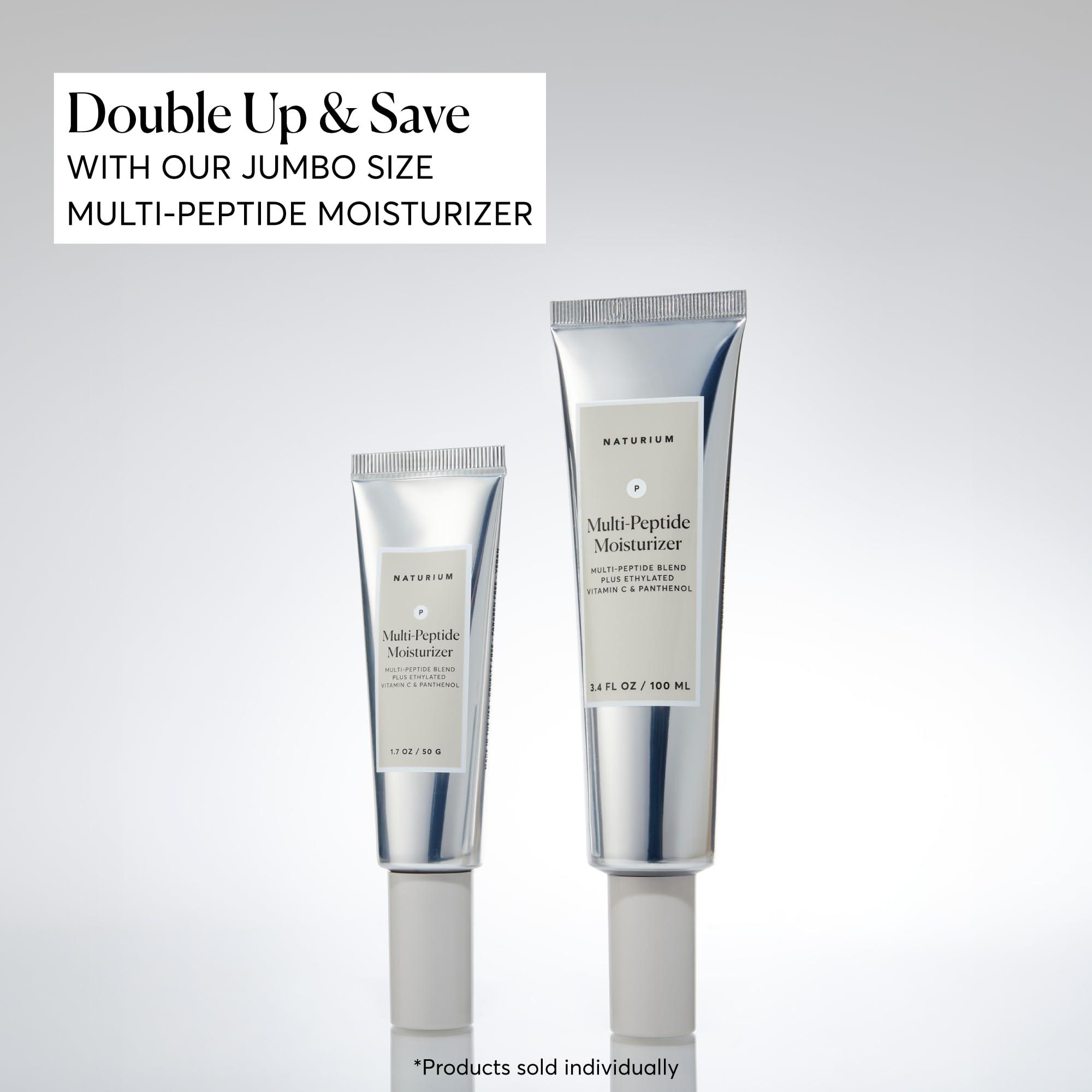 Naturium Naturium Multi-Peptide Moisturizer Jumbo, Hydrating & Smoothing Skin Care, Moisturizes with Ethylated Vitamin C & Panthenol, 3.4 oz