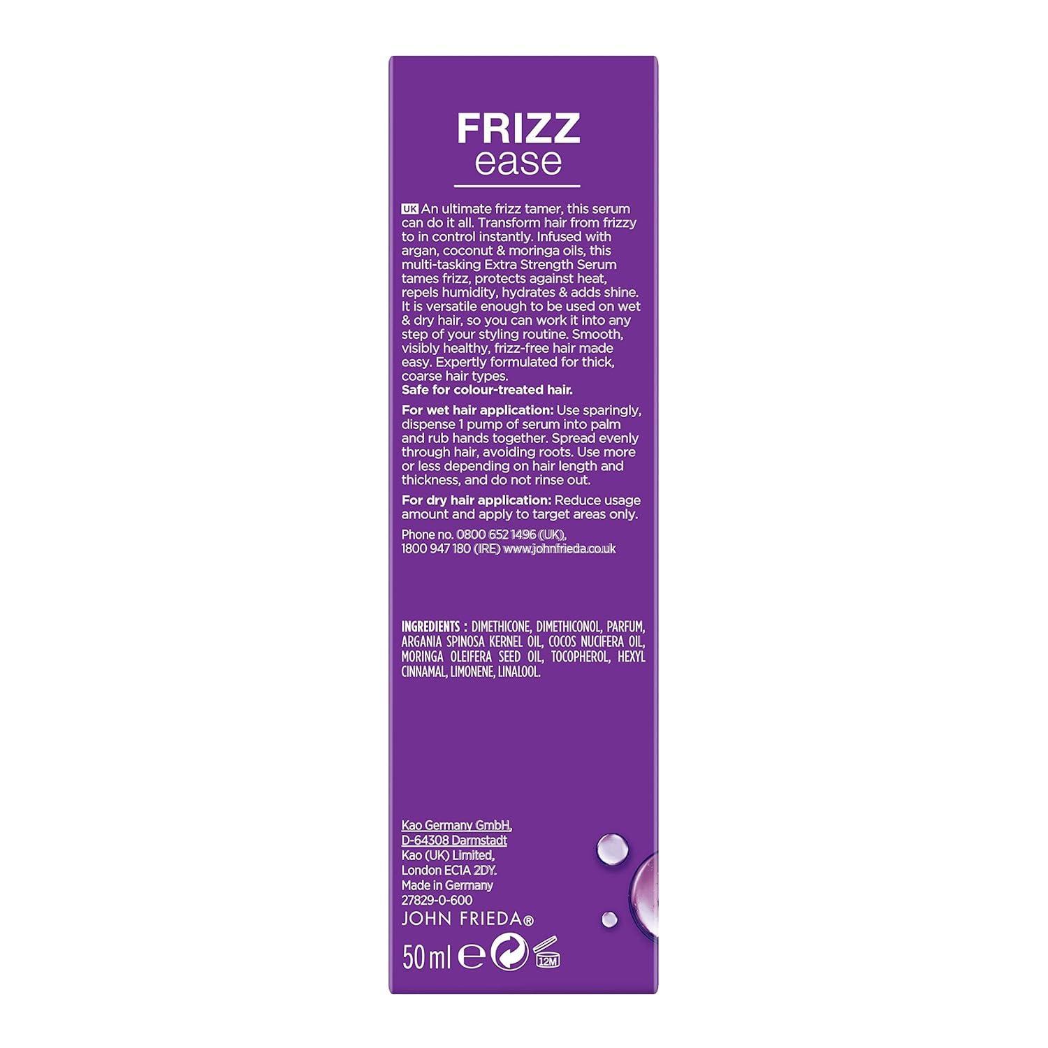 John Frieda John Frieda Frizz-Ease Extra Strength 6 Effect Serum, 1.69 Ounce (3 Pack)