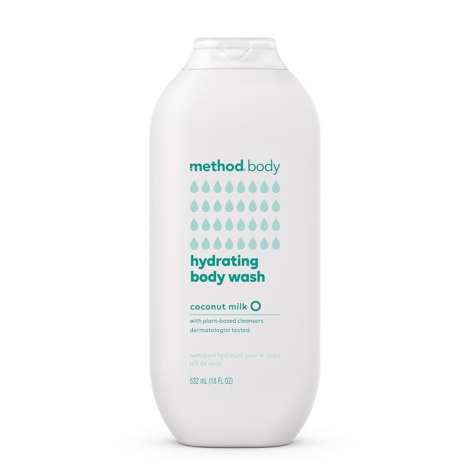 Method Method Body Wash, Hydrating Coconut Milk, Paraben and Phthalate Free, 18 oz (Pack of 1)