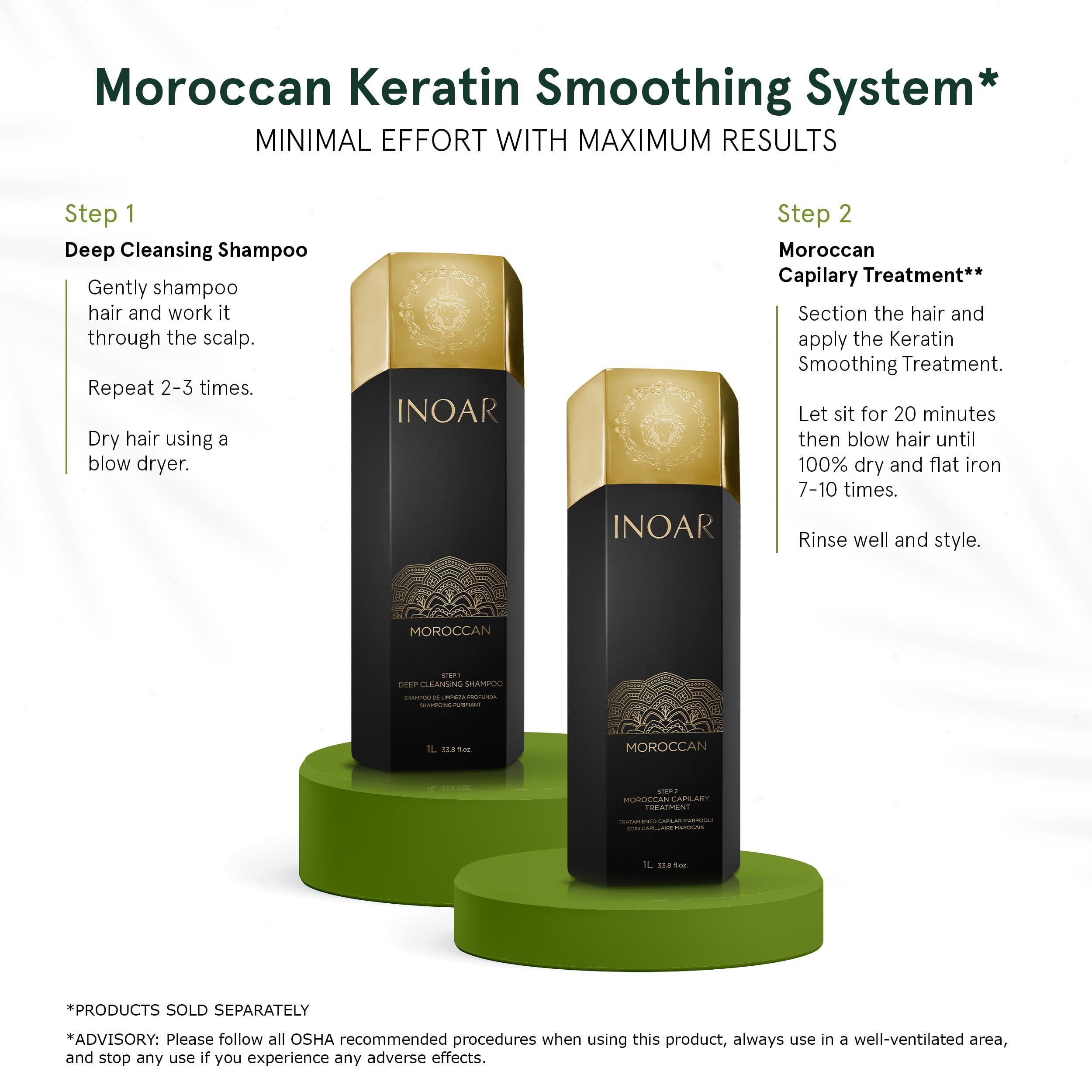 Inoar INOAR Moroccan Capillary Smoothing Treatment with Keratin, Curly Hair Care, Vegan Hair Product, Cruelty Free Haircare for Men and Women. Step 2 Only 33.80 oz.
