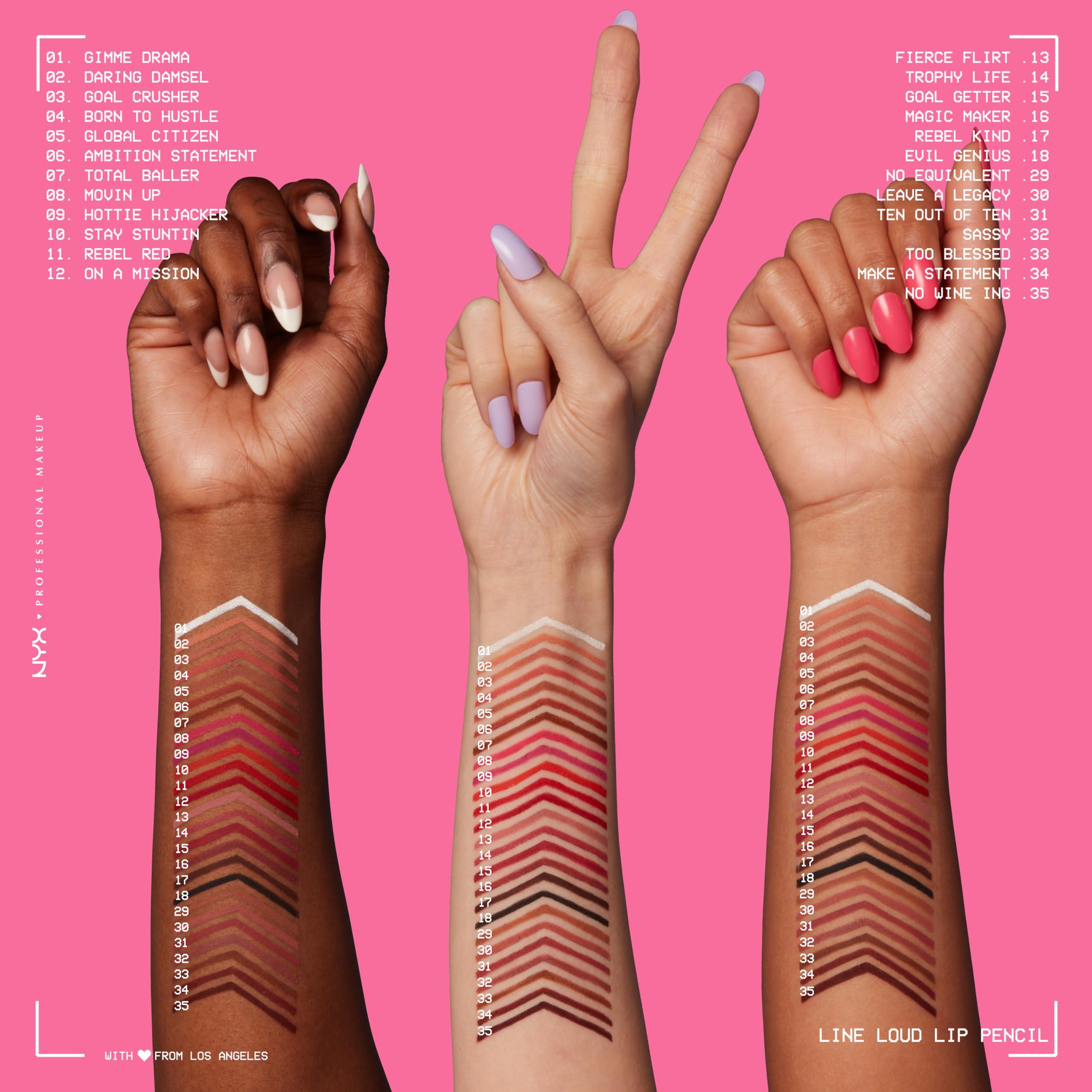 NYX PROFESSIONAL MAKEUP NYX PROFESSIONAL MAKEUP Line Loud Lip Liner, Longwear and Pigmented Lip Pencil with Jojoba Oil & Vitamin E - Leave A Legacy