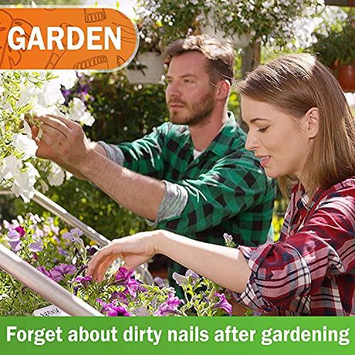 KONEX Konex Non-Slip Wooden Two-sided Hand and Nail Brush - Stiff Bristle Fingernail Brushes for Cleaning Under Nails - Heavy Duty Fingernail Brush for Manicure and Automotive Use - 2 Pack