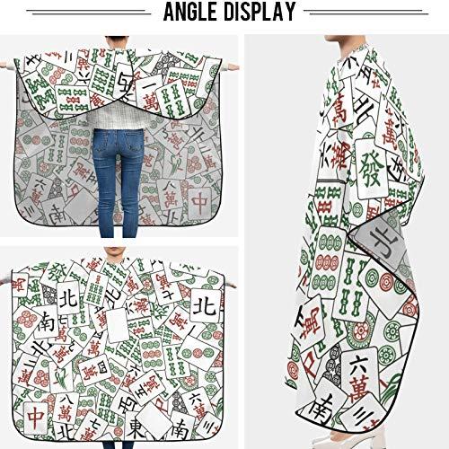 visesunny visesunny Professional Barber Cape Chinese Mahjong Polyester Hair Cutting Salon Cape Apron Shaving Cloth Beard Shaving Bib Hairdressing Cape Anti-Static Haircut