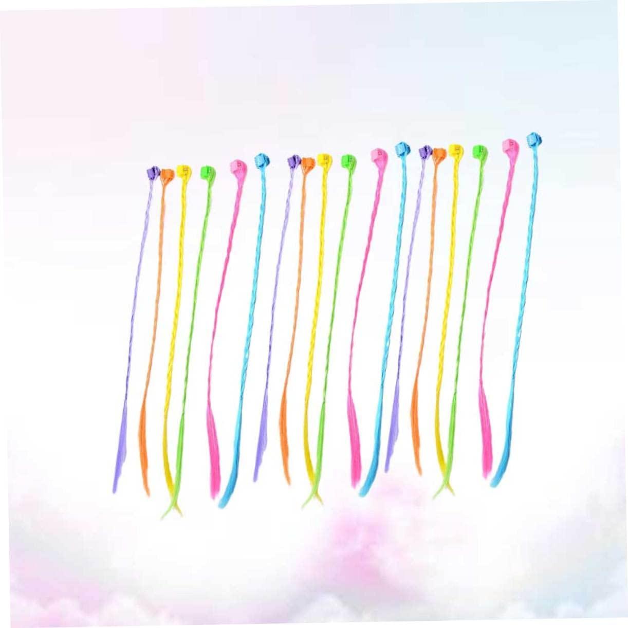 Beavorty Beavorty 36Pcs childrens braided hair clips braided ponytail extension kids braiding hair clip kids hair extension toddler hair clips for braids Hair Grips Jaw Clip girl child wig button