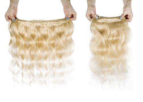 MY-LADY MY-LADY 613 Blonde Hair Bundles Weft Human Hair Weave Grade 7A Quality Hair Extensions 10-24inch Weave Weft Thick Body Wave 10" / 10 inch #613 Bleach Blonde 100g