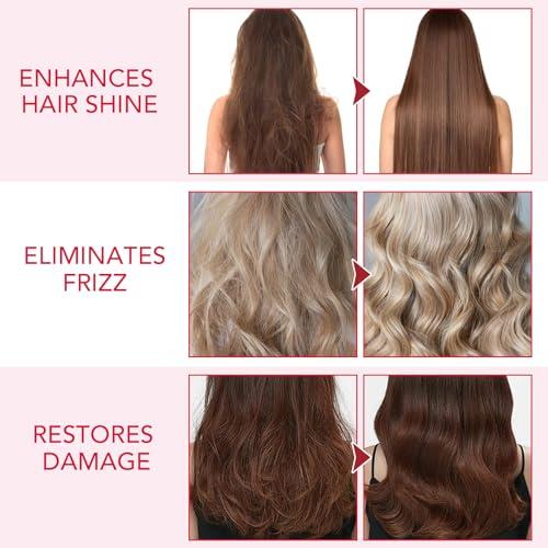 zoxpm zoxpm Hair Vitamins Serum Capsule, Hair Treatment Serum Oils, No Need Rinse Hair Repair EssenceRich in Vitamins A C E Pro B5 Oil for Hair,Hair Serum for Frizzy and Dry Damaged Hair (40 Pcs), Red